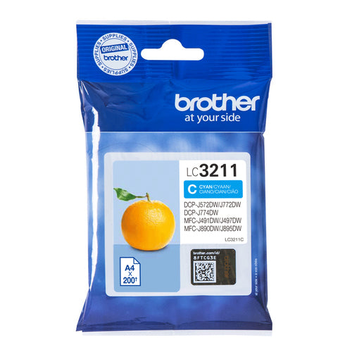 Brother LC3211C ink cartridge 1 pc(s) Original Cyan Brother LC3211C ink cartridge 1 pc(s) Original Cyan